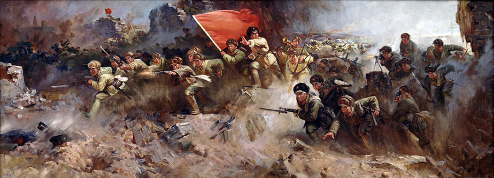 攻克锦州任梦璋,张洪赞,李树基,广廷勃尺寸:452167cm年代:1969年.jpg